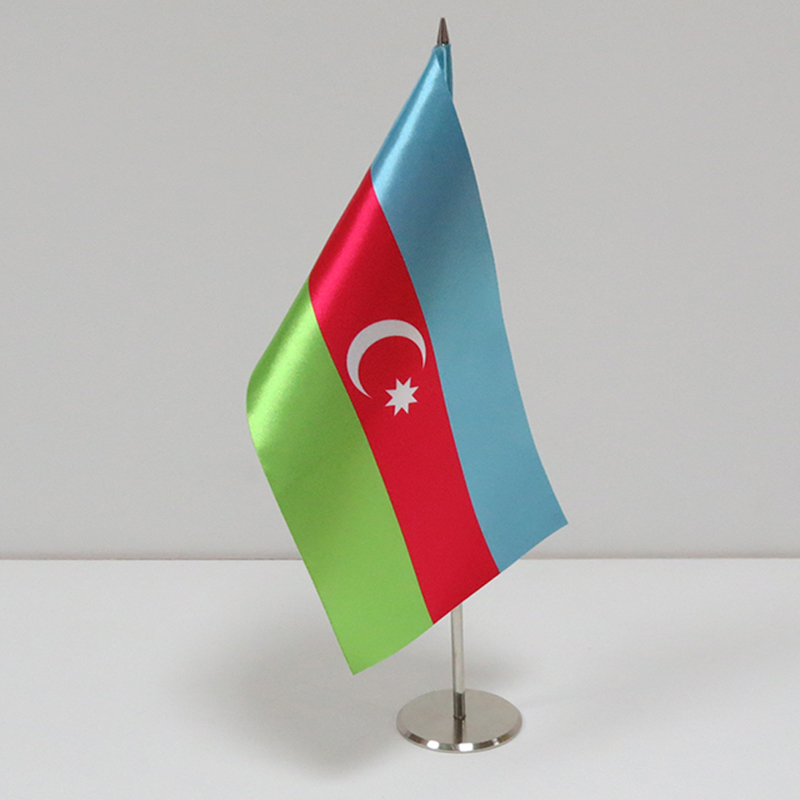 Прапорець Азейбаржану на металевій підставці Прапорець Азейбаржану на металевій підставці